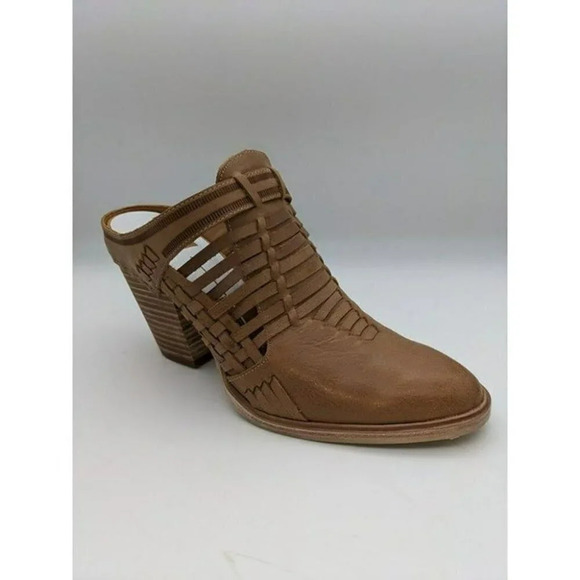 DOLCE VITA Womens Camel Brown Mule Heeley Block Heel Slip On Leather Mules 8.5 M - Picture 2 of 6